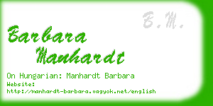 barbara manhardt business card